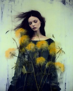 Collage portret "Dandelions" van Carla Van Iersel