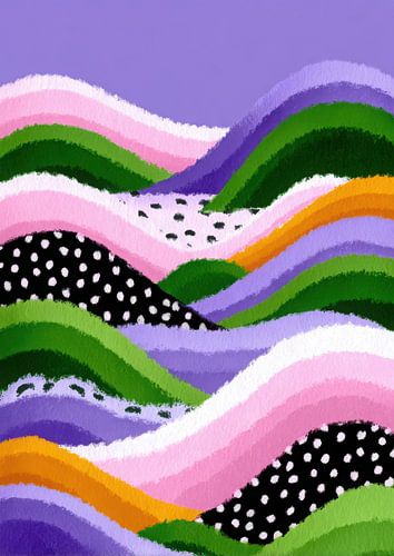 Kleurrijk golflandschap