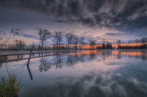Steg bei Sonnenaufgang