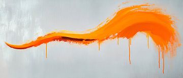 Dynamic orange tone on a grey background by Poster Art Shop