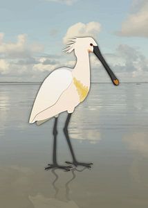 Löffler auf dem Wasser