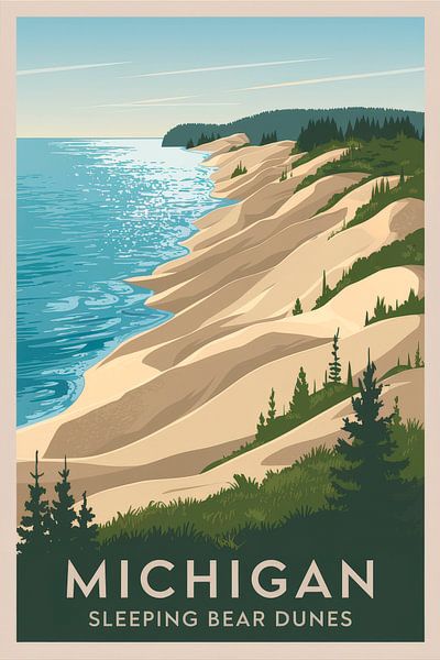 Michigan by Poster Art Shop