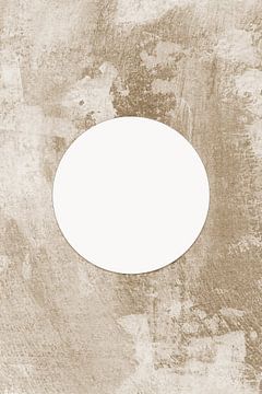 Ikigai. Abstracte minimalistische zen-kunst. Japanse stijl. Aardetinten van Dina Dankers