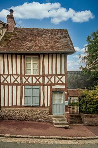 Fachwerkhaus in Lyons la Foret in der Normandie.