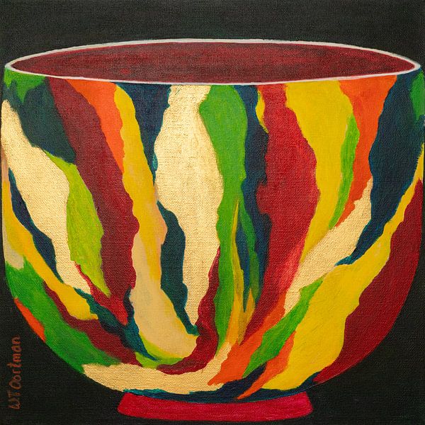 large colourful vase by Oortman Creatief