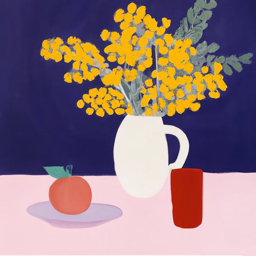 Trendige Illustration in warmen Farben