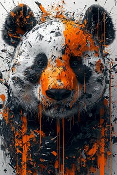 Modern Art Panda bear by haroulita