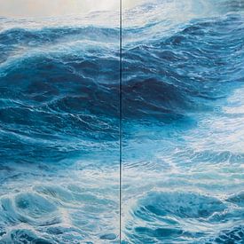 Triptychon Windstärke 10 auf dem Ozean von Bert Oosthout
