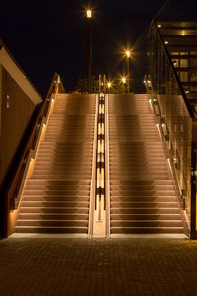 Escaliers de la gare Pont du Palais 's-Hertogenbosch sur Rob van Eerd
