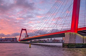 Willemsbrug bij zonsopkomst van Frans Blok