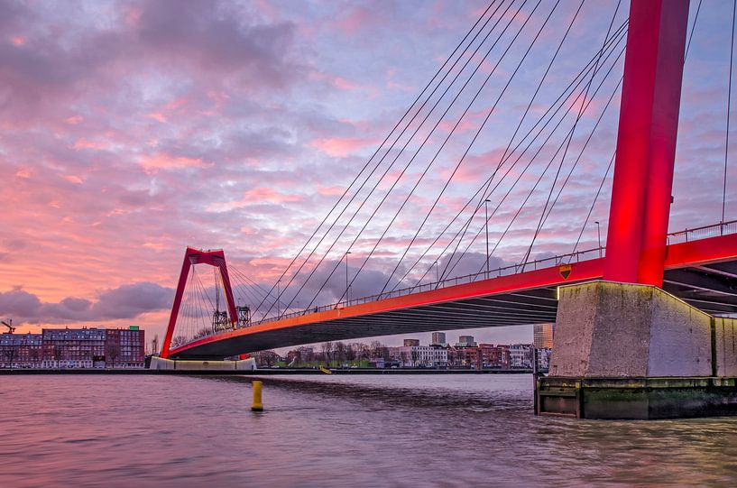 Willemsbrücke bei Sonnenaufgang von Frans Blok