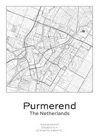 Stads kaart - Nederland - Purmerend van Ramon van Bedaf