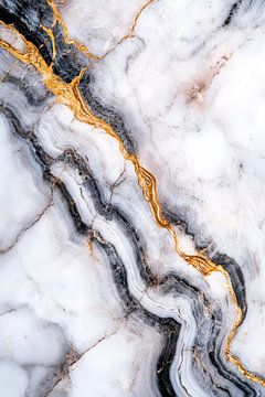 Marble with golden veins and texture by Poster Art Shop