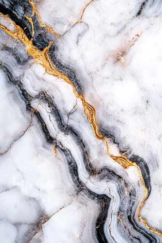 Marble with golden veins and texture