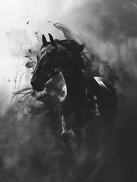 Zwart paard van BlindDeerStudio