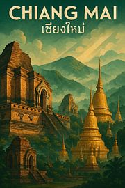 Chiang Mai Mountain Temples – Ancient Lanna Kingdom Art Print by Travel Shop