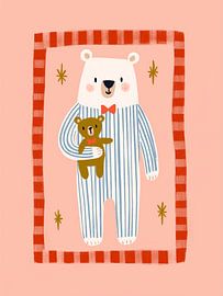 Gemütliches Kinderzimmer mit Bären in Pyjamas