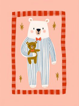 Gemütliches Kinderzimmer mit Bären in Pyjamas