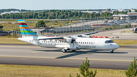 Braathens Regional Airways ATR 72 passenger aircraft. by Jaap van den Berg