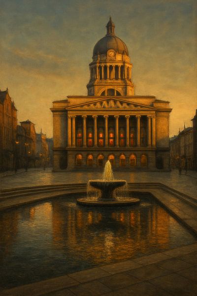 Nottingham in der Abenddämmerung - Der leise Puls des Abendlichts von Travel Shop