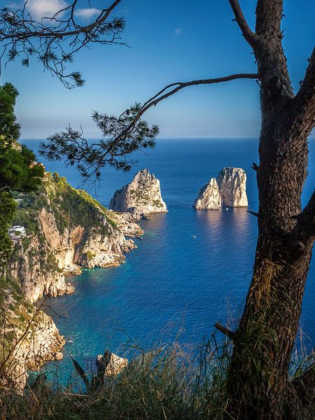 View to the Faraglione cliffs on Capri by Christian Müringer