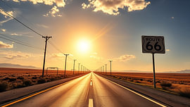 Goldene Stunde auf Asphalt von Jean Pierre