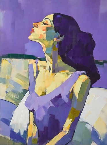 Lila Abstrakt | Moderne Reflexion in Lila und Blau