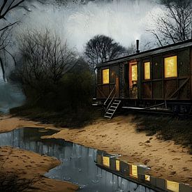 un foyer dans les dunes sur Nick Wendt