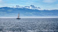 Een zeilschip op het Bodenmeer in Duitsland
