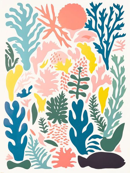Korallenriff mit Fischen, Henri Matisse von Caroline Guerain