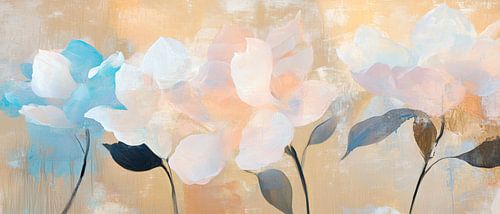 Des fleurs délicates dans des tons pastels doux