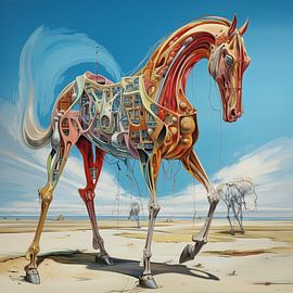 Pferd Bewegung Farben Surrealismus Kunst Licht Dynamik