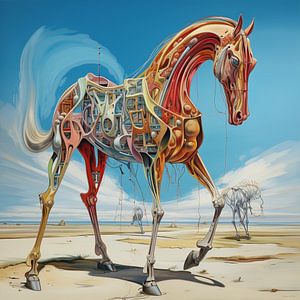 Pferd Bewegung Farben Surrealismus Kunst Licht Dynamik
