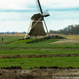Molen in Wartena, Friesland. van Jan van der Schans