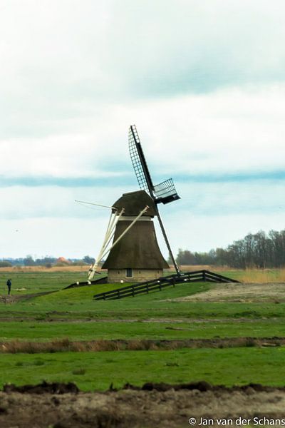 Molen in Wartena, Friesland. von Jan van der Schans