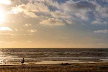 Gouden uur op het strand van Michael Ruland