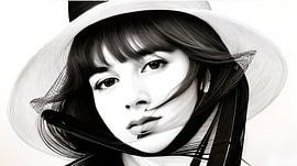 The girl with the hat