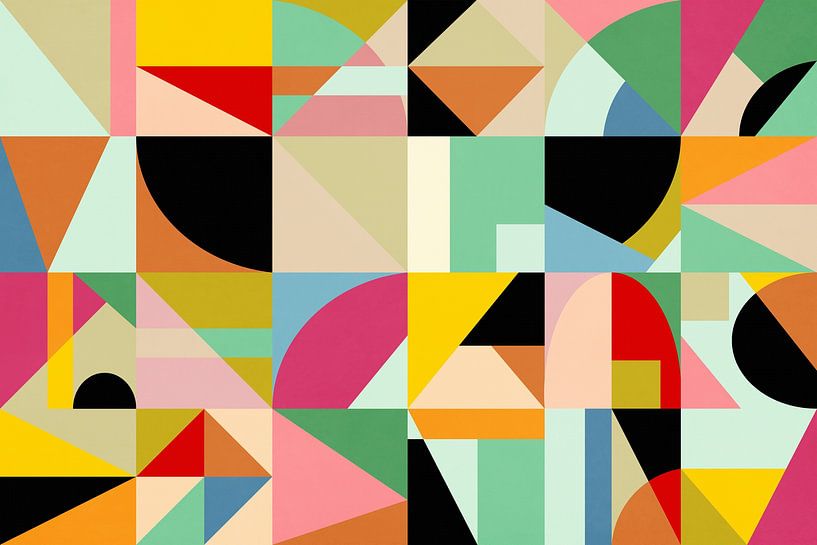 Kleurrijke abstracte geometrische 4 van Georgia Chagas
