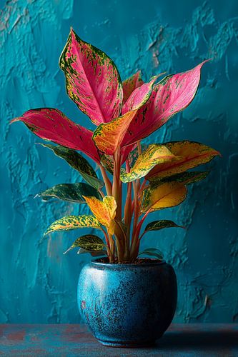 Tropical Aglaonema in Turquoise no.2