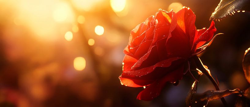 Red blossom in the light by Poster Art Shop