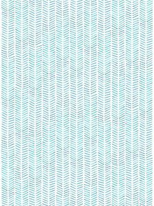Papier peint à chevrons "Sea'' 50% (peinture aquarelle abstraite rayures bleu turquoise fait ma