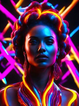 Neon muze van een schoonheid van A.D. Digital ART