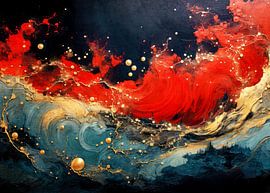 Vergulde vlammen van de winter