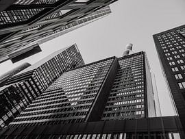 Frankfurt am Main in zwart-wit fotografie