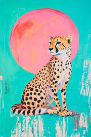 Leopard in artificial light by Poster Art Shop