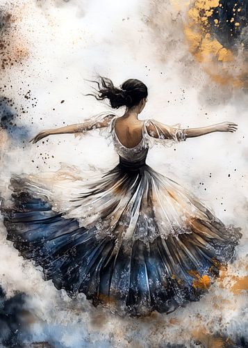 Aquarelle de la danseuse #dancer
