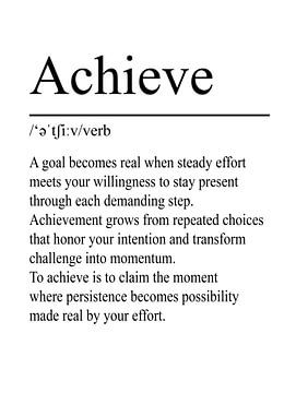 Achieve Definition - White