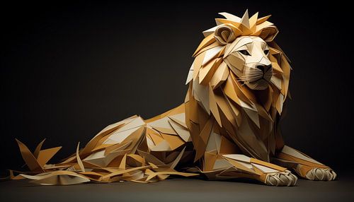 Origami-Löwen-Panorama