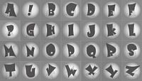 Alphabet No.4 monochrome par Leopold Brix Aperçu