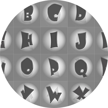 Alfabet nr.4 monochroom van Leopold Brix